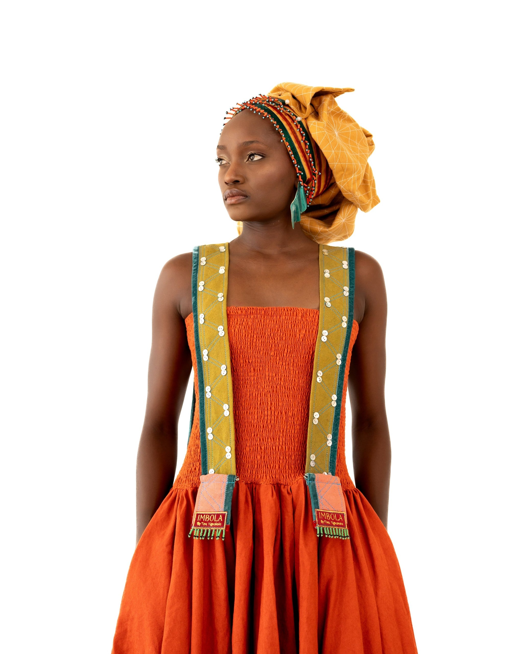 Imbola Orange Mbhaco Dress (view 4)