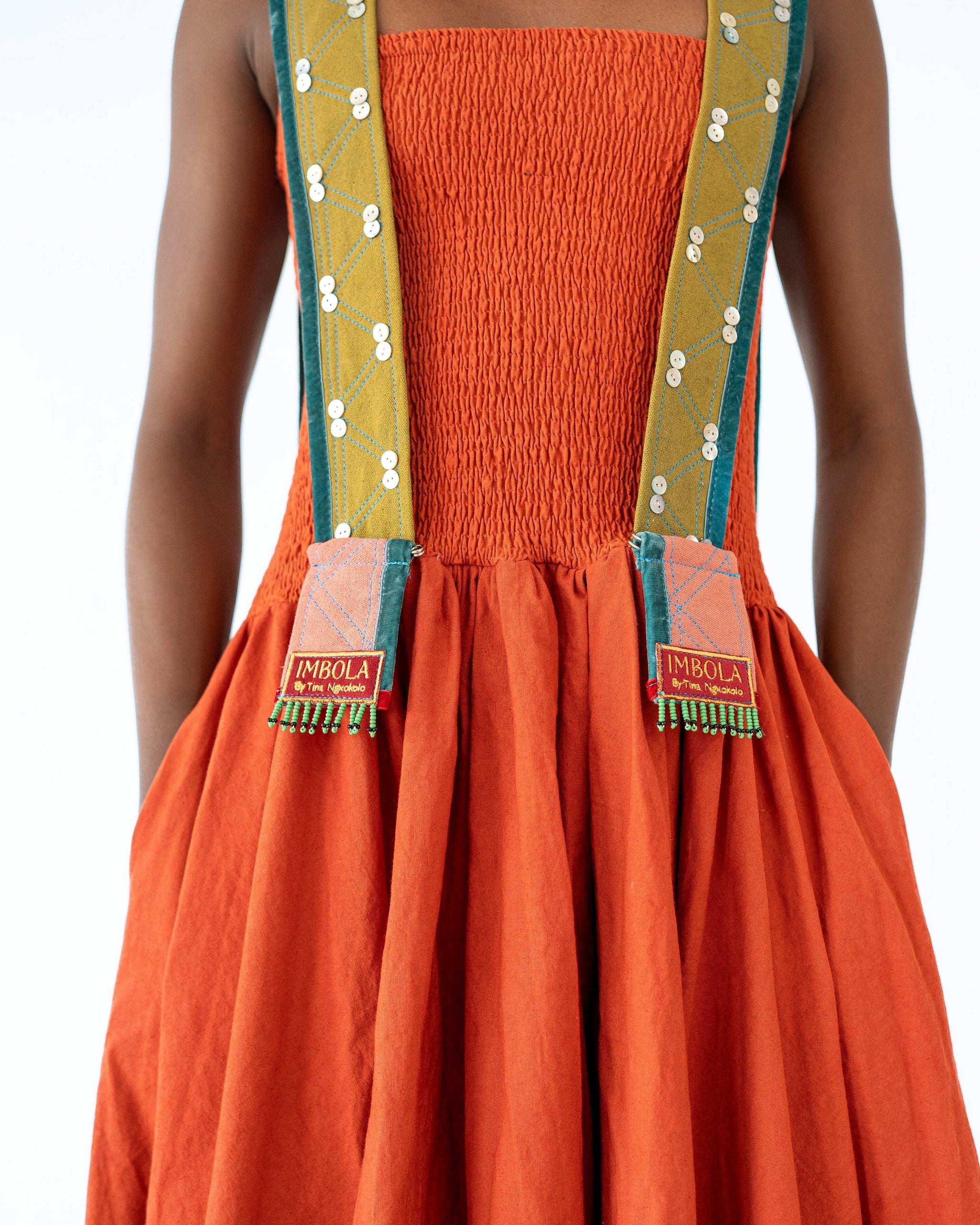 Imbola Orange Mbhaco Dress (view 3)