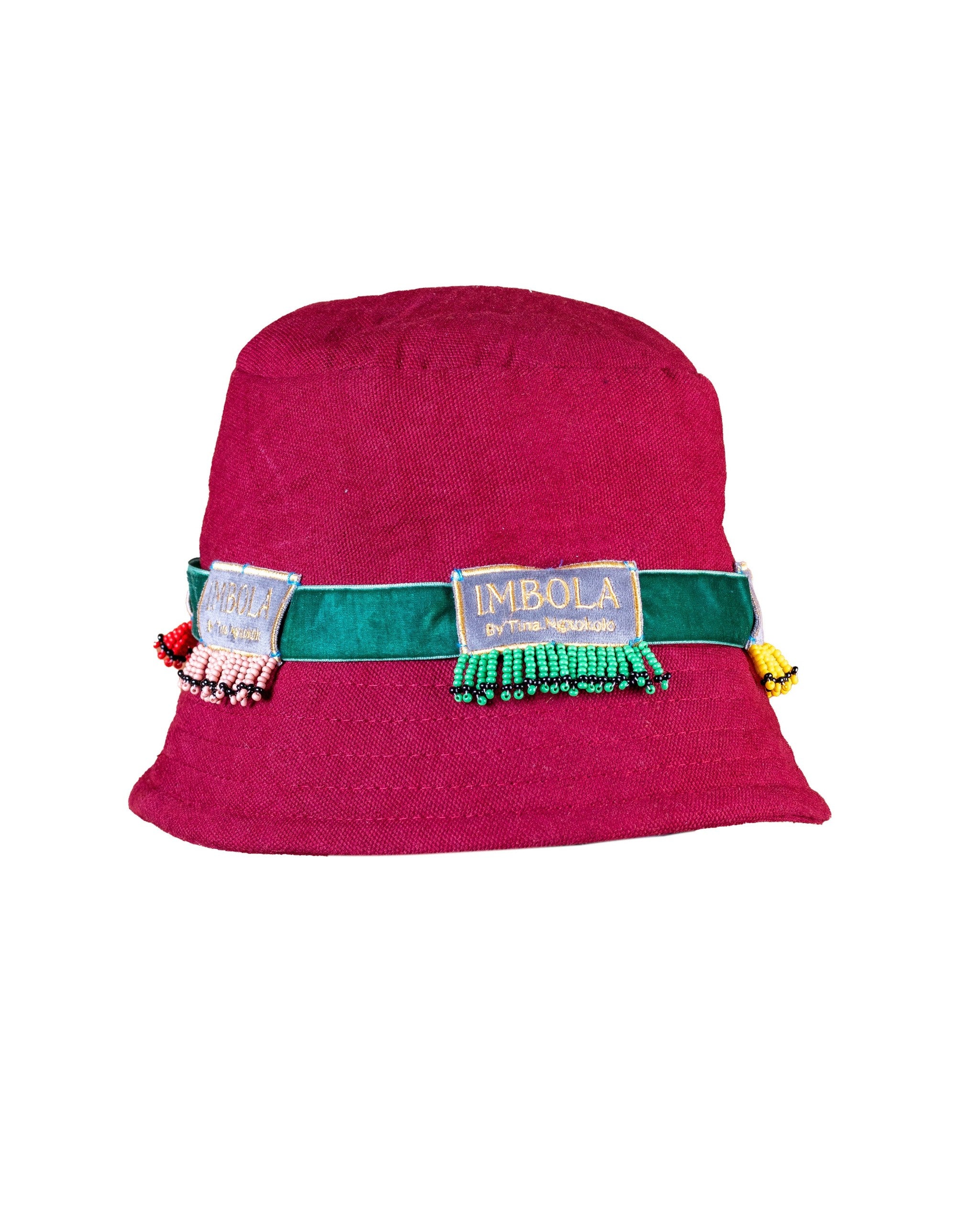 Imbola Burgundy Bucket Hat