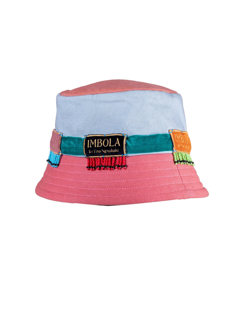 Imbola Blue & Pink Bucket Hat