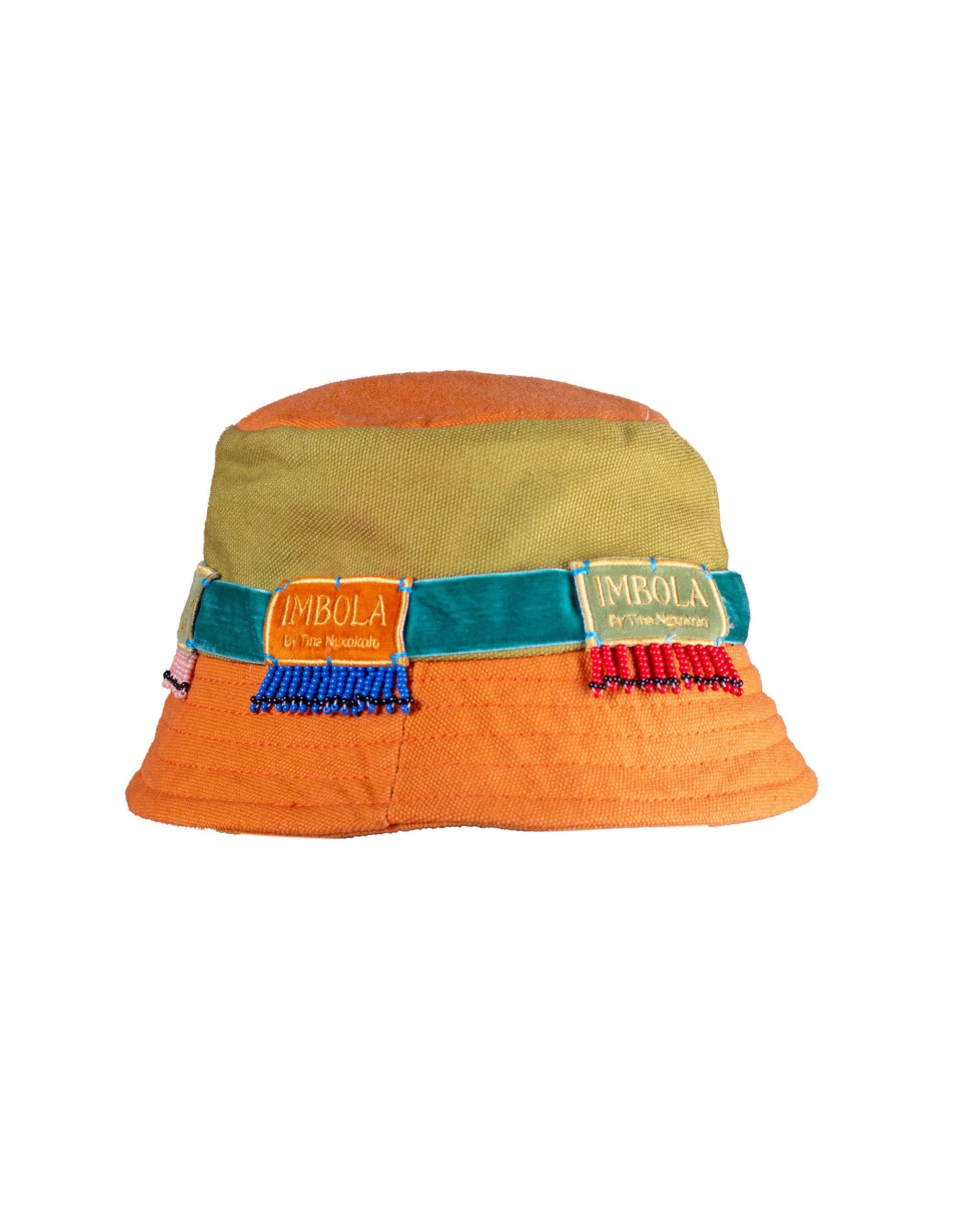 Imbola Olive & Orange Bucket Hat
