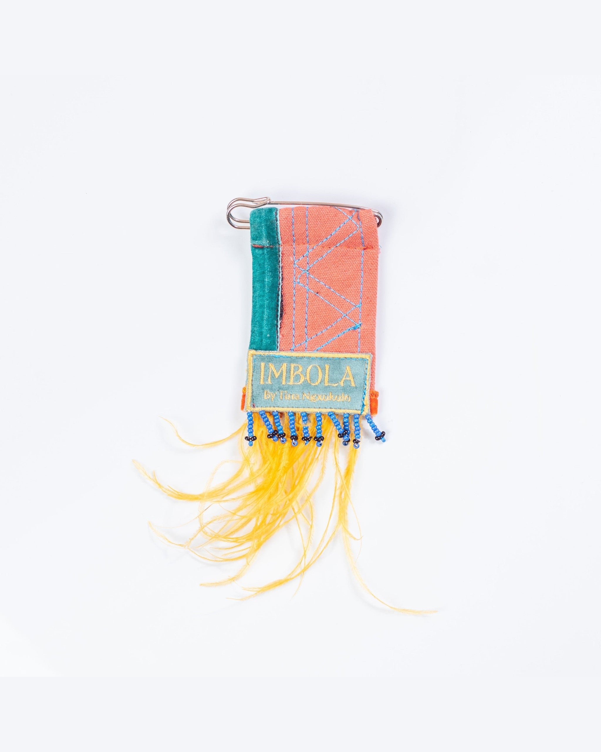 Imbola Coral Feather Pin