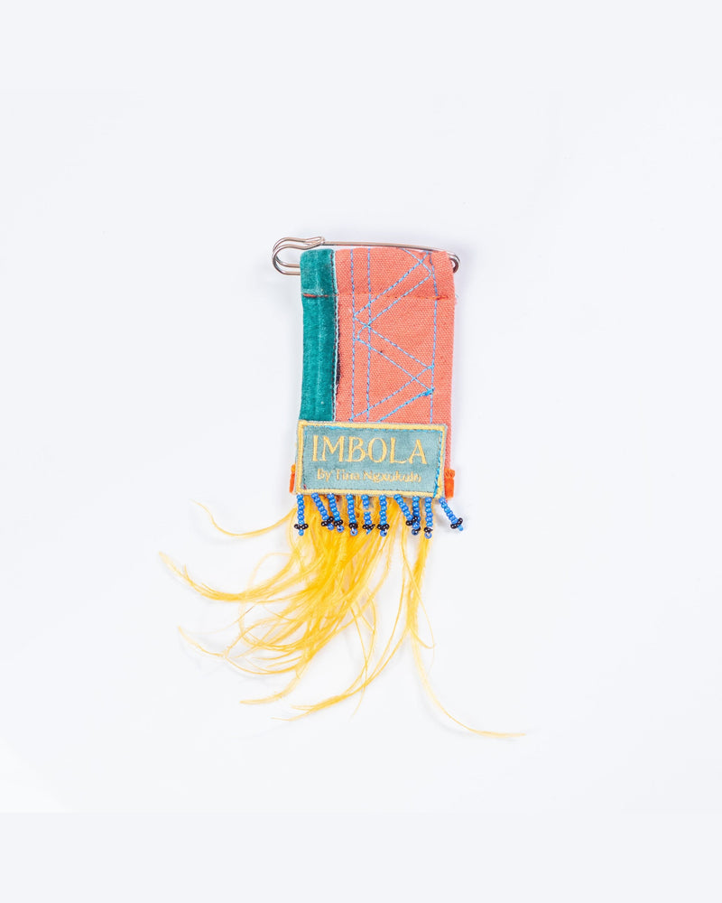 Imbola Coral Feather Pin