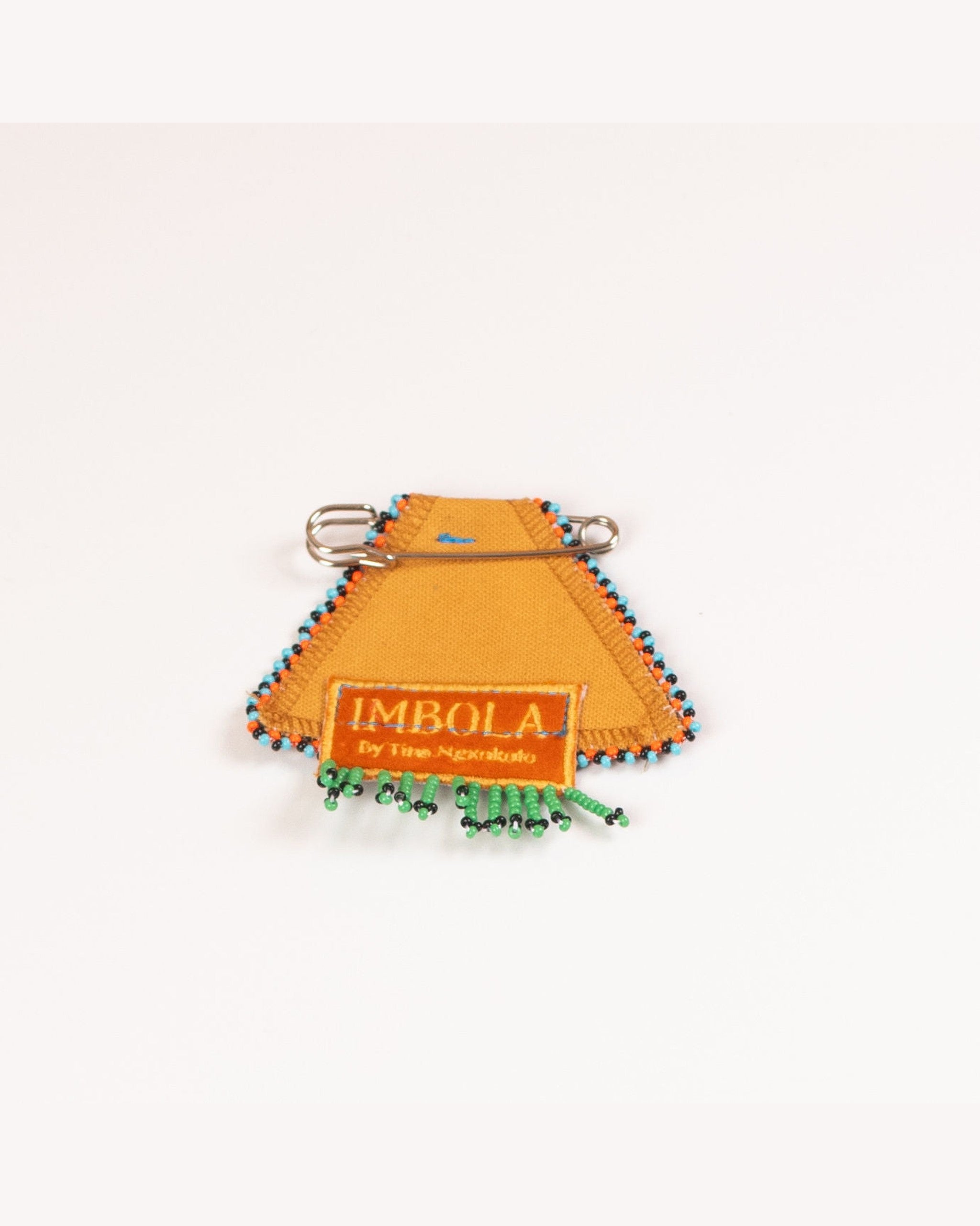 Imbola Orange Triangle Pin