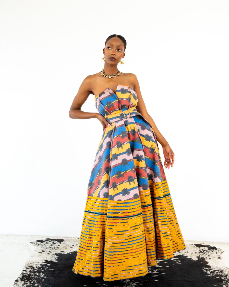 Imbola Mam-Bhele Print Mbhaco Dress