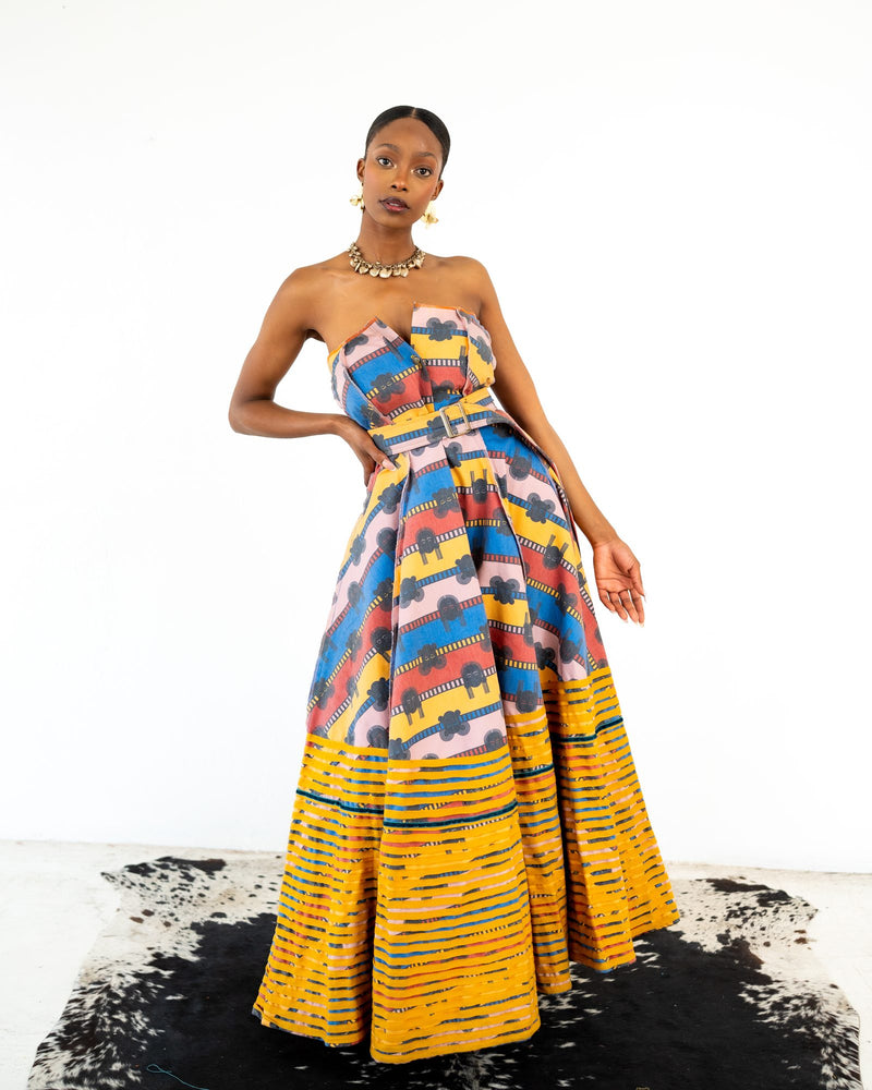 Imbola Mam-Bhele Print Mbhaco Dress
