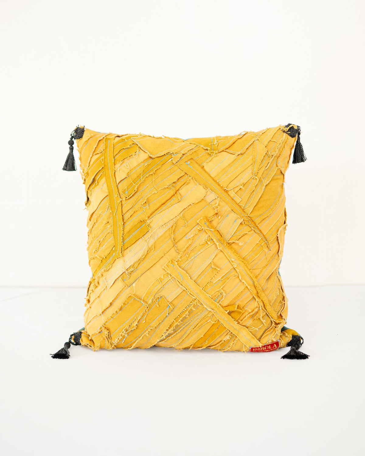 Imbola Geometric Frayed Cushion Cover