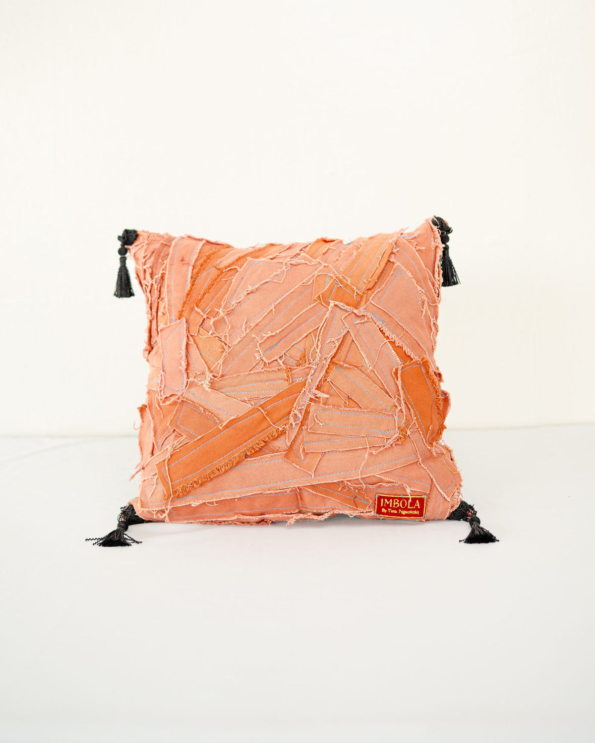 Imbola Geometric Frayed Cushion Cover